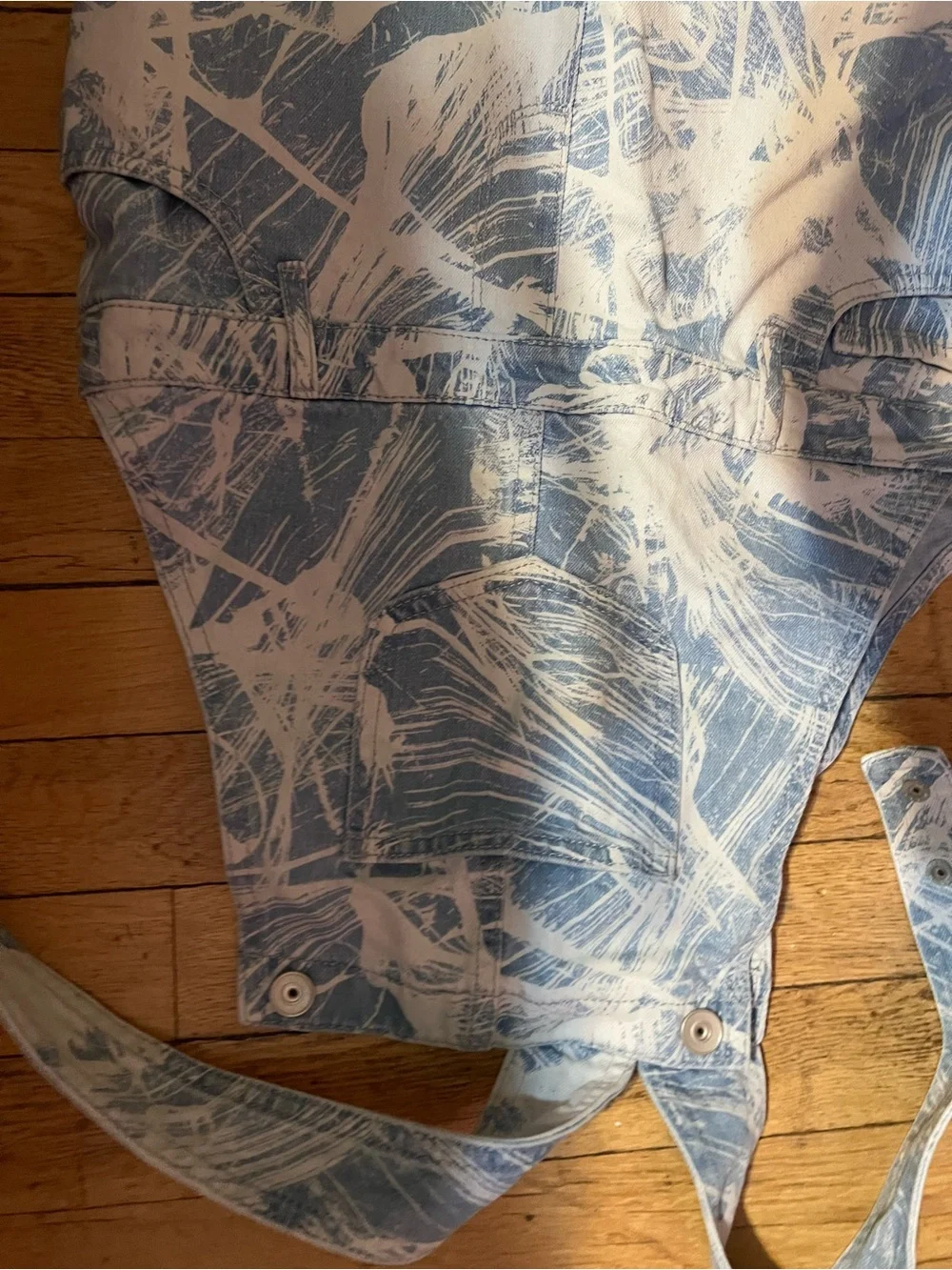 Girls Sleeveless Marble Print Denim Overall The Children’s Place Sz 14
